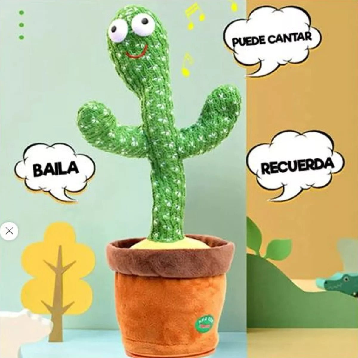 Cactus Bailarín Con Música Canta Baila Repite Voz Carga Usb