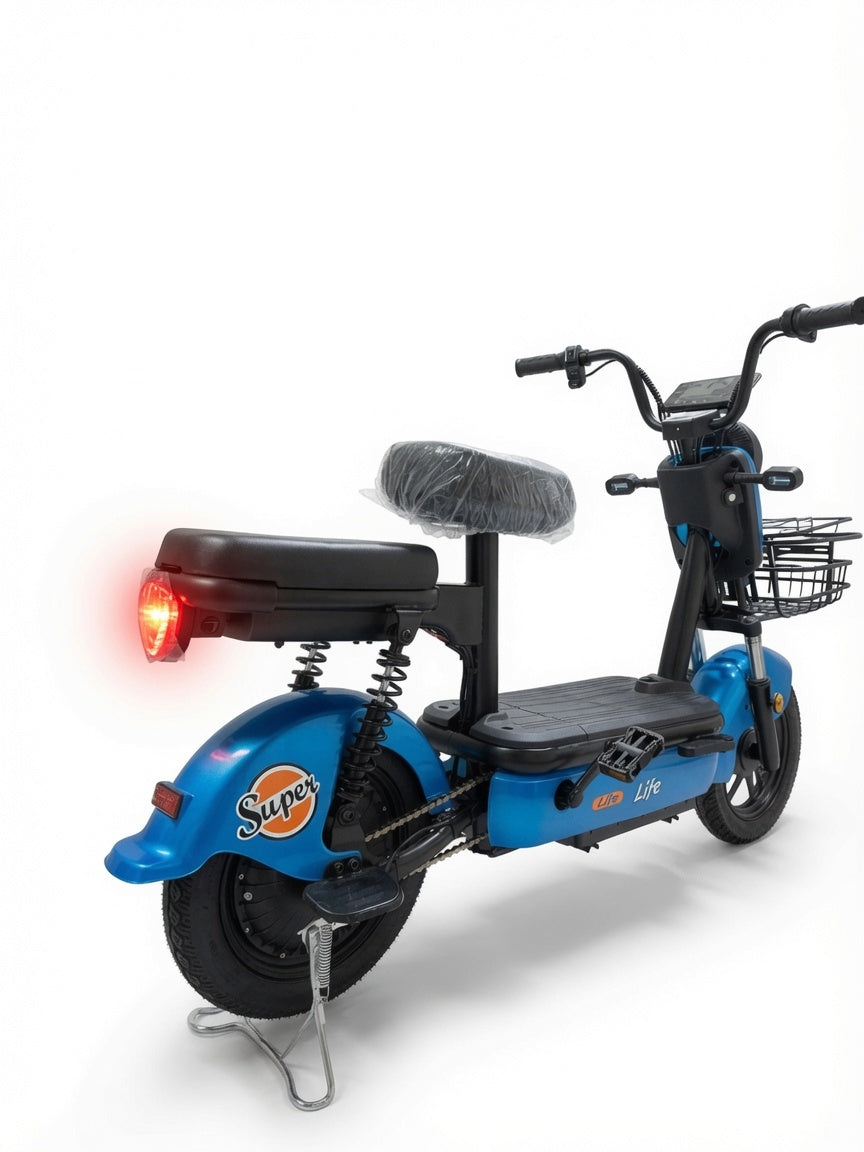 Moto Eléctrica 350W De Alta Eficiencia Y Batería De 48V 12A