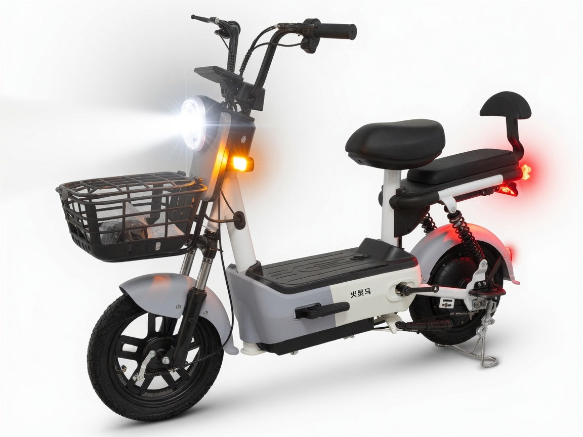 Moto Eléctrica 350W De Alta Eficiencia Y Batería De 48V 12A